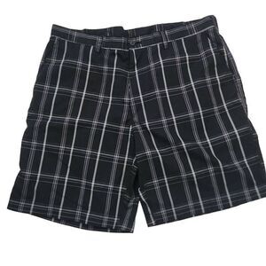Champions Tour Men's Size 38 Black White Plaid Flat Front Shorts